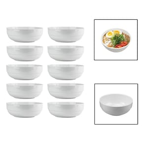 Kit 10 Tigelas Bowl 1150Ml Melamina Cumbuca Sopa Salada