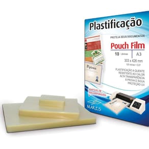 Plástico Para Plastificação Pouch Film A-3 303X426Mm 0,07