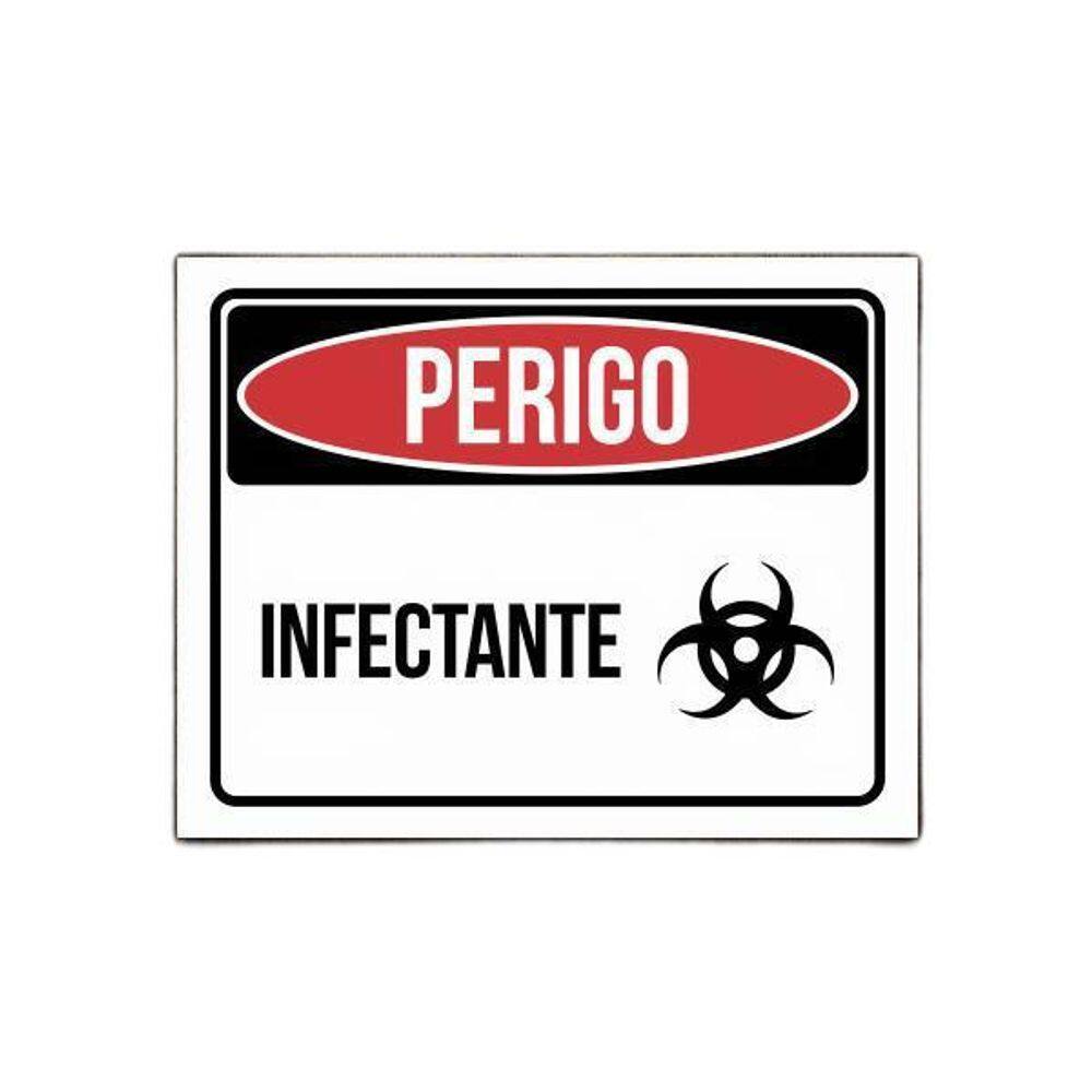 Placa Perigo - Infectante - Placa De Sinalização - 36X46