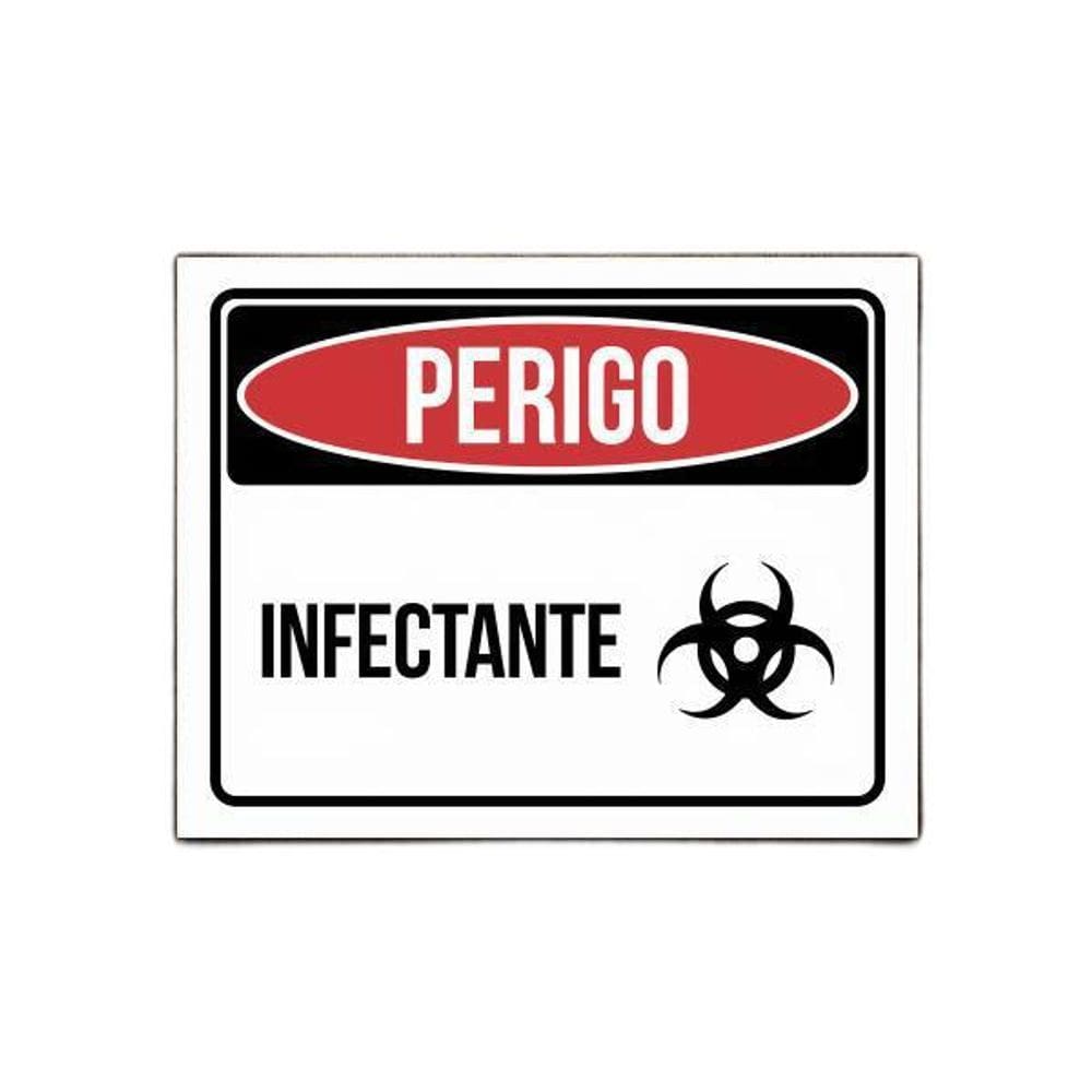 Placa Perigo - Infectante - Placa De Sinalização - 36X46