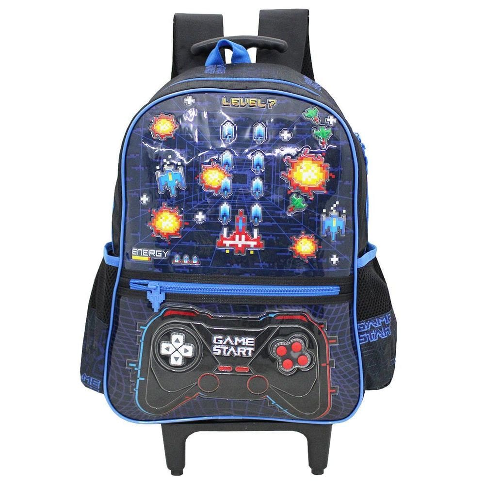 Mochila Video Game Interativa Com Luzes Rodinhas