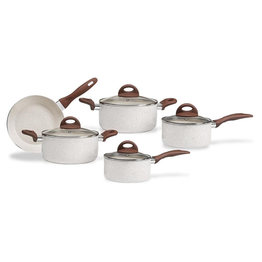 Conjunto de Panelas Ceramic Life Smart Plus Brinox com 5 Peças Vanilla