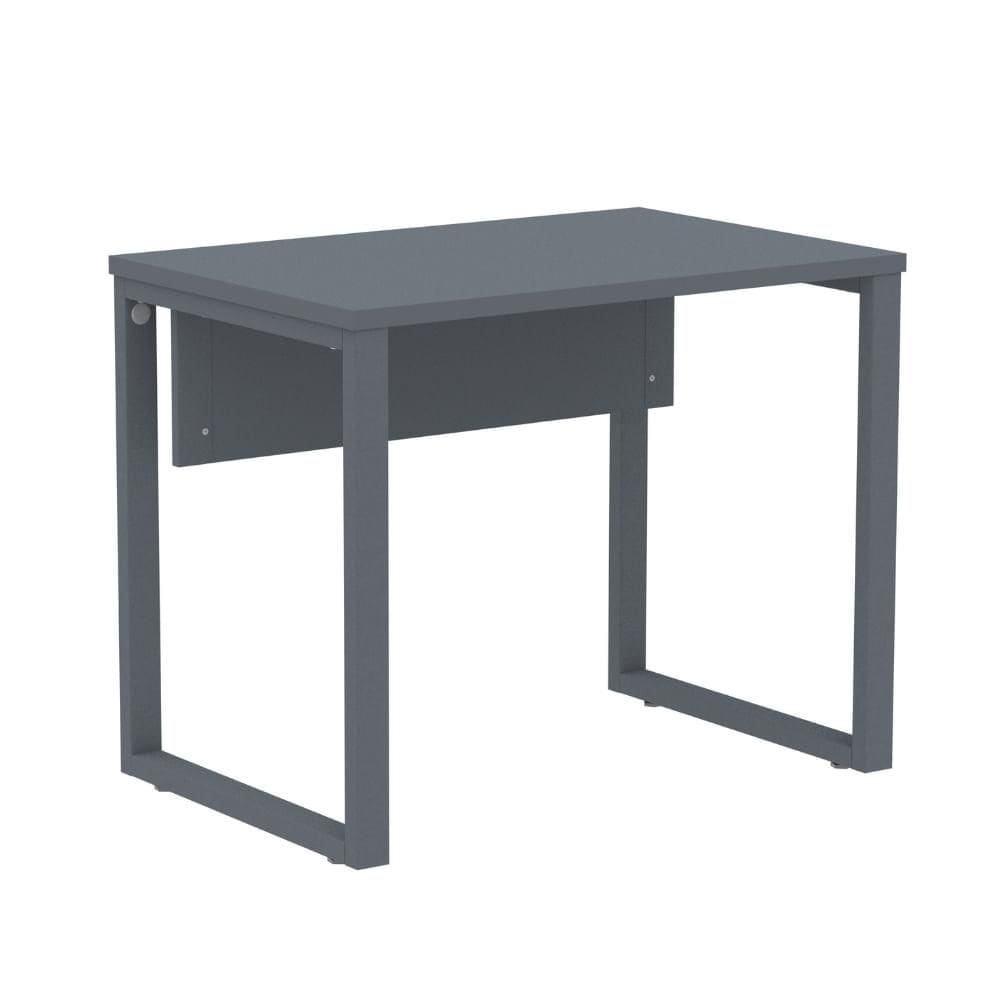 Mesa Escritório P25 TUB Pandin 90 cm (Larg) Tampo MDP Grafito Pé Aço Tubular Grafito