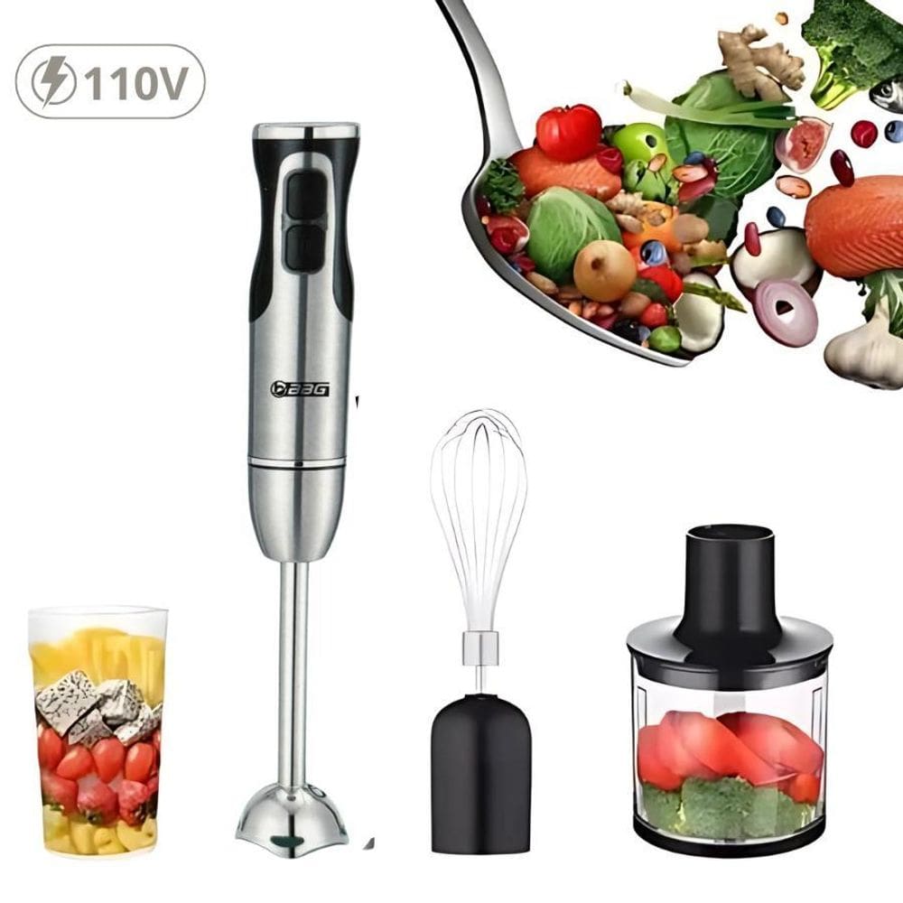 Mixer 4 Em 1 500W Inox Preto 110V - Potente E Multifuncional