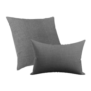 Kit Capa Almofada 50X50 E Capa 30X50 Santorini Cinza Claro