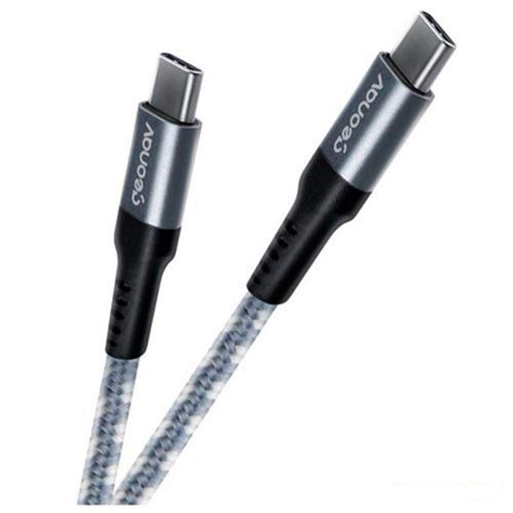 Cabo USB-C para USB-C 2.0 com 1,5 metros Cinza - Geonav - UCC04