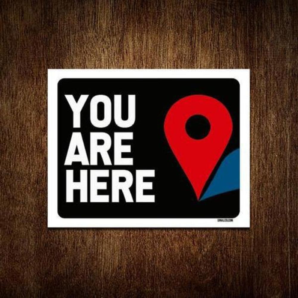 Kit 10 Placas Decorativa - You Are Here