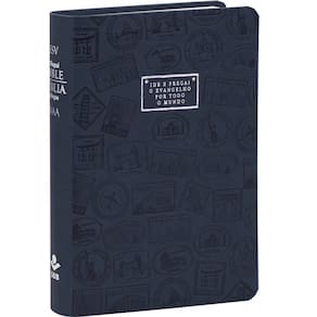 Bíblia Bilíngue Português (NAA) - Inglês (ESV) - Azul - SBB