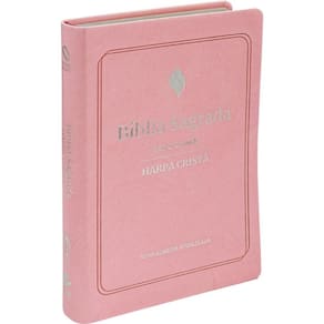 Bíblia Sagrada NAA c/ Harpa Cristã e Letra Grande Rosa SBB