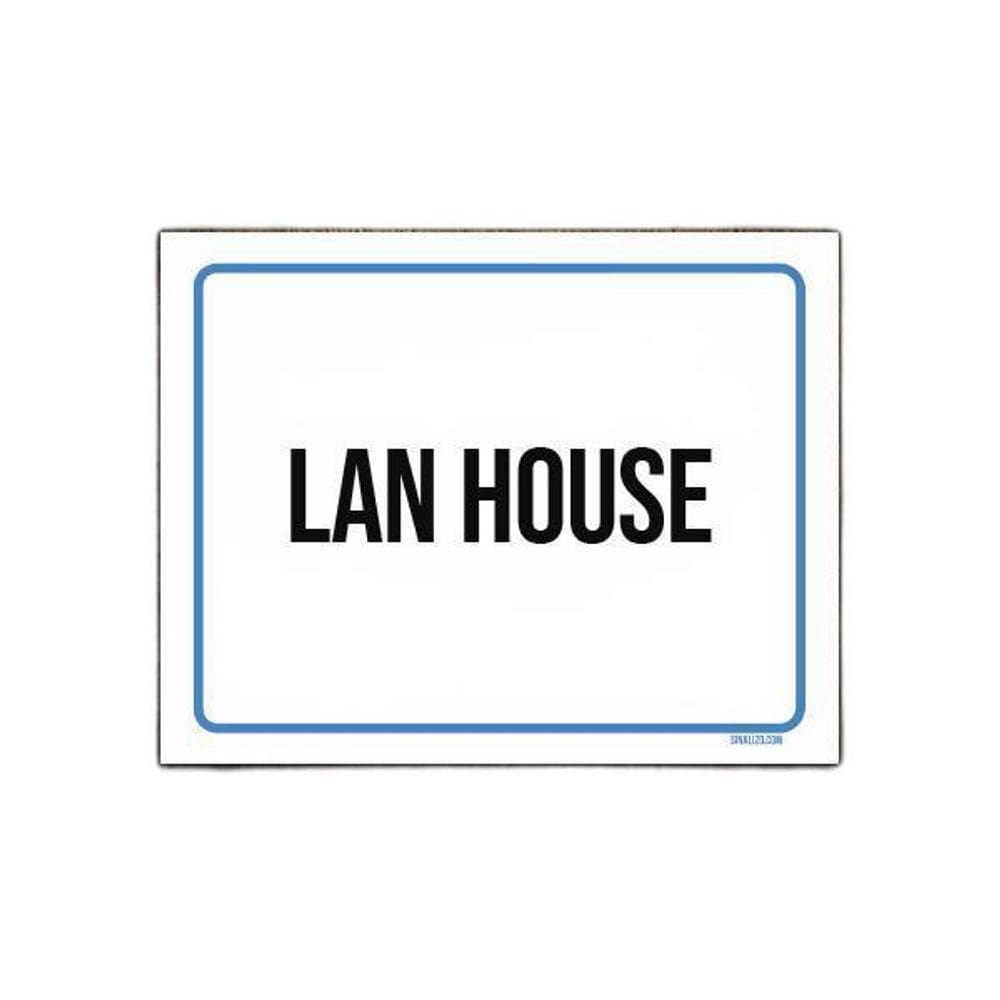 Placa Sinalização Ambiente Lan House 36X46