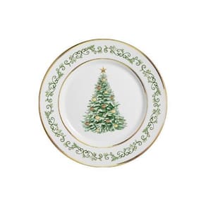 Conjunto 6 Pratos Sobremesa Classic Christmas Filete Ouro