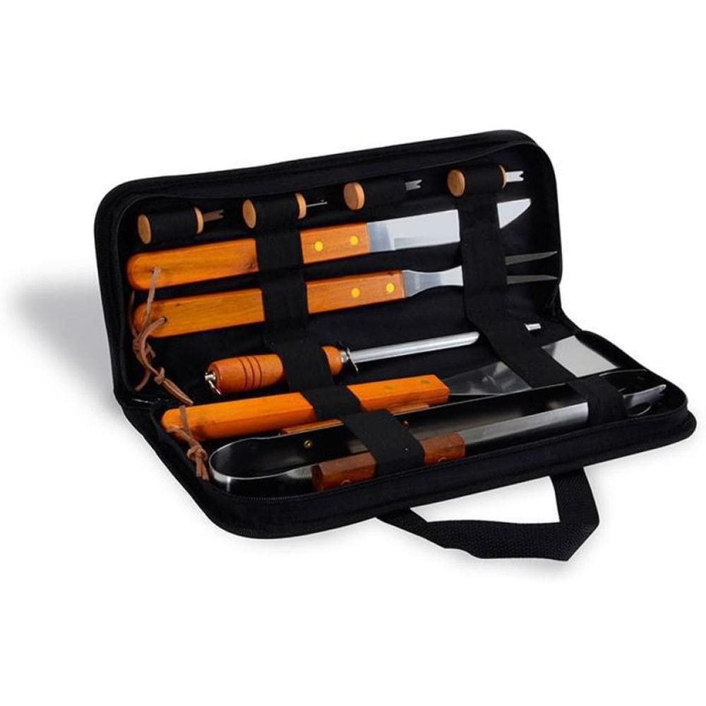 Kit Churrasco Inox 10 Peças Advantage Maleta Nylon
