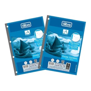 Kit 02 Refil Caderno Argolado Fichário Tiliflex Universitário Pautado Académie 80 Folhas Tilibra