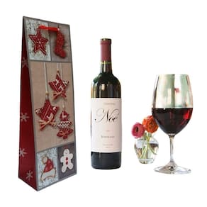 Conjunto Com Duas Sacolas Para Vinho Whisky Espumante Lindas