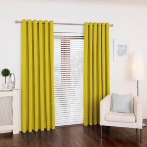 Cortina Amarelo-Canário Sala Quarto 300X180 - Fabritex