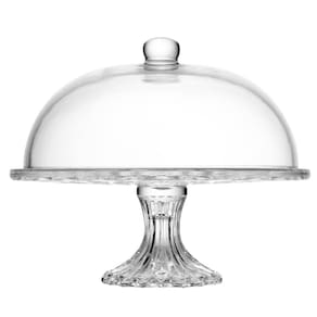 Prato para Bolo Diamond Lyor com Pé e Tampa 31 cm