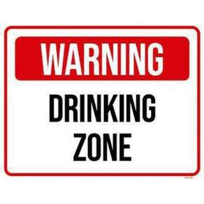 Kit 10 Placas Decorativa - Warning Drinking Zone