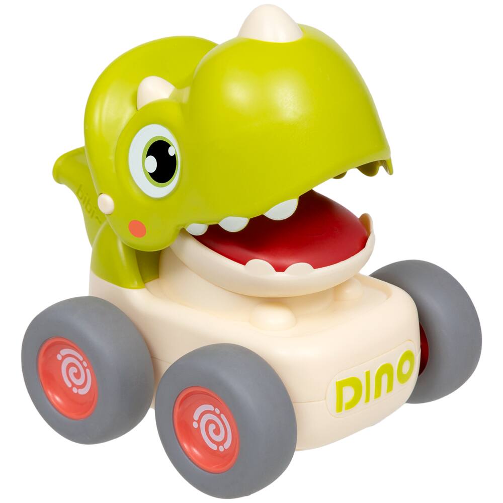 Carrinho Dino Com Fricção E Apito Verde Claro Buba