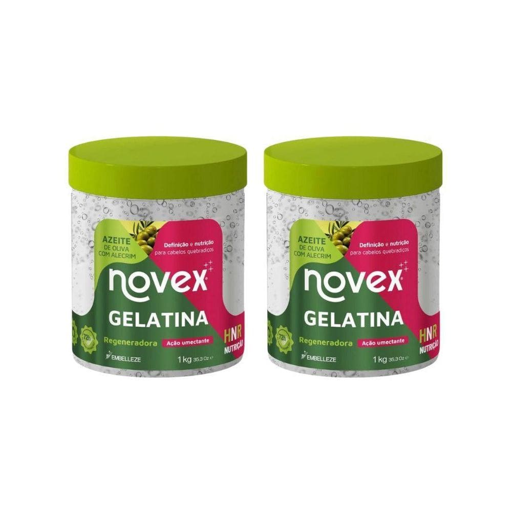 Gelatina Capilar Novex 1000G Azeite De Oliva Regenera - 2Un