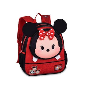 Mochila Costas Tsum Tsum Infantil 3D Creche Passeio-Vermelho