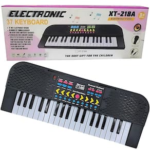 Teclado Musical E Microfone Infantil Grava Musica Castela