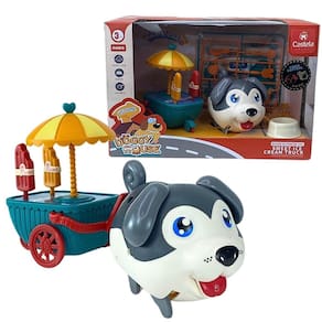 Cachorrinho Com Carrinho De Sorvete Para Crianças - Castela