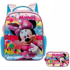 Kit Mochila Infantil Minnie Attitude Costa G Estojo 100 Pens