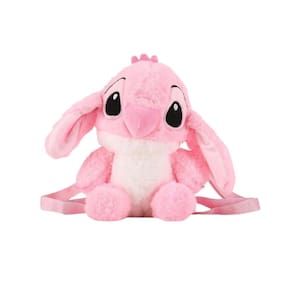 Mochila Infantil Pelucia Stitch Rosa Papelaria Criativa Fofa