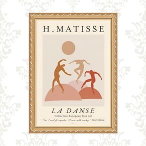 Quadro Moldura Dourada Matisse - La Danse 33X24Cm