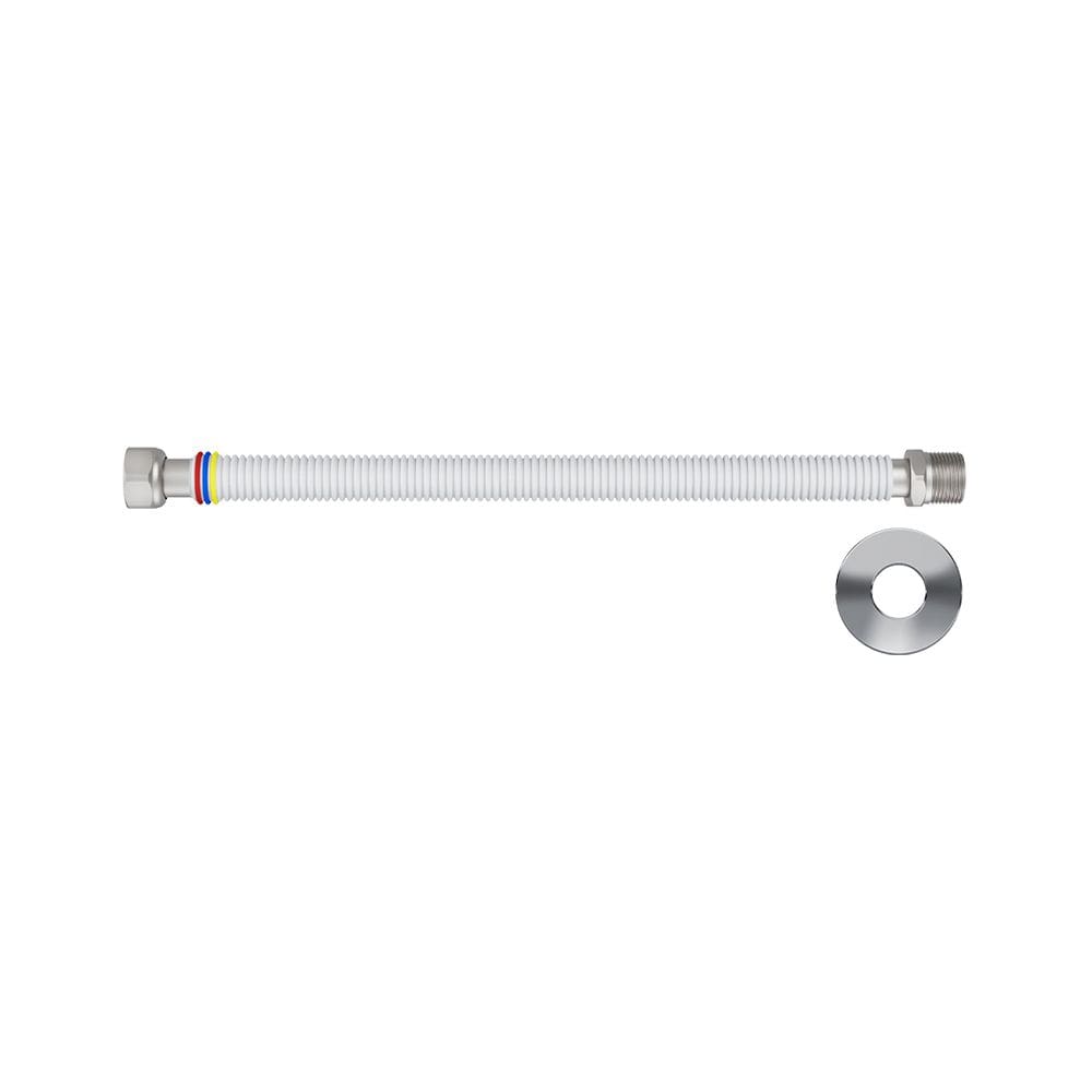 Engate Extensível 3 em 1 para Água Fria/Quente e Gás Censi 30cm 1/2" com Canopla