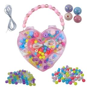 Kit De Miçangas Coração Pulseira Bijuteria Colorida Castela