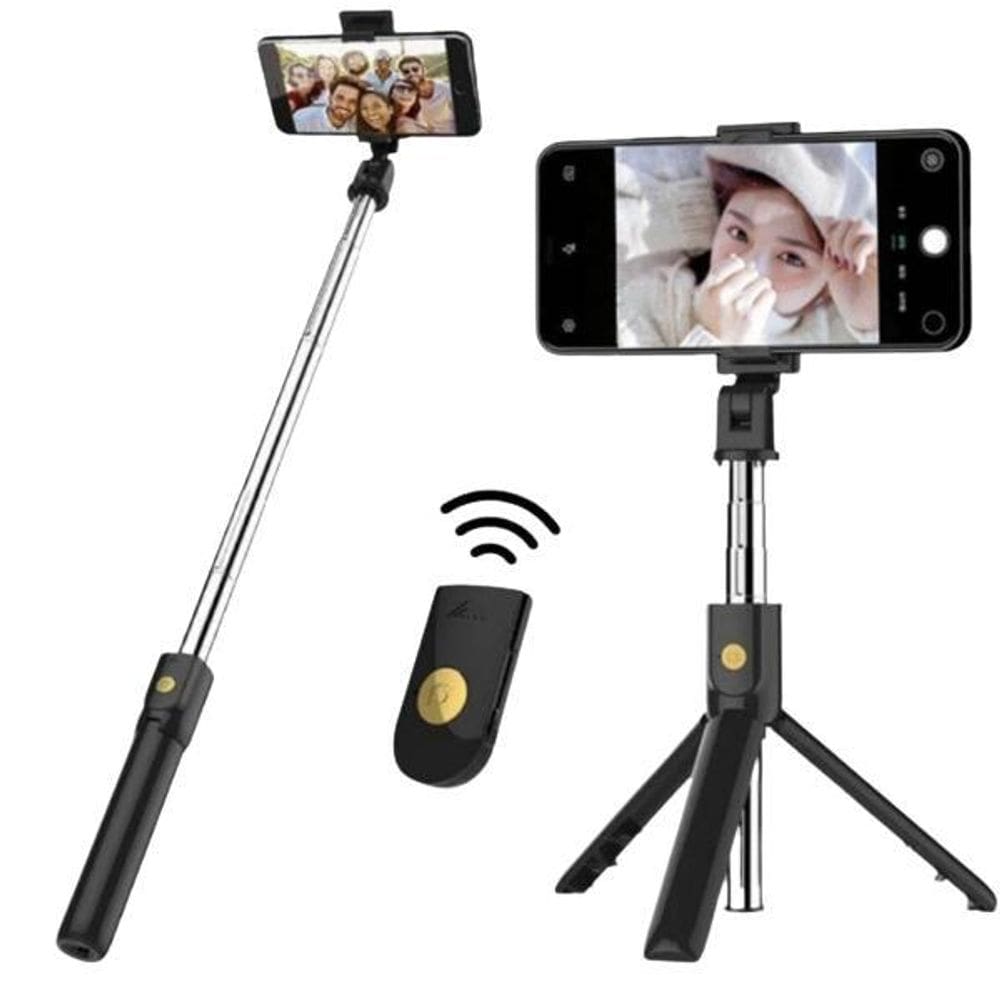 Bastão Selfie Com Tripé Para Celular Com Controle Disparador
