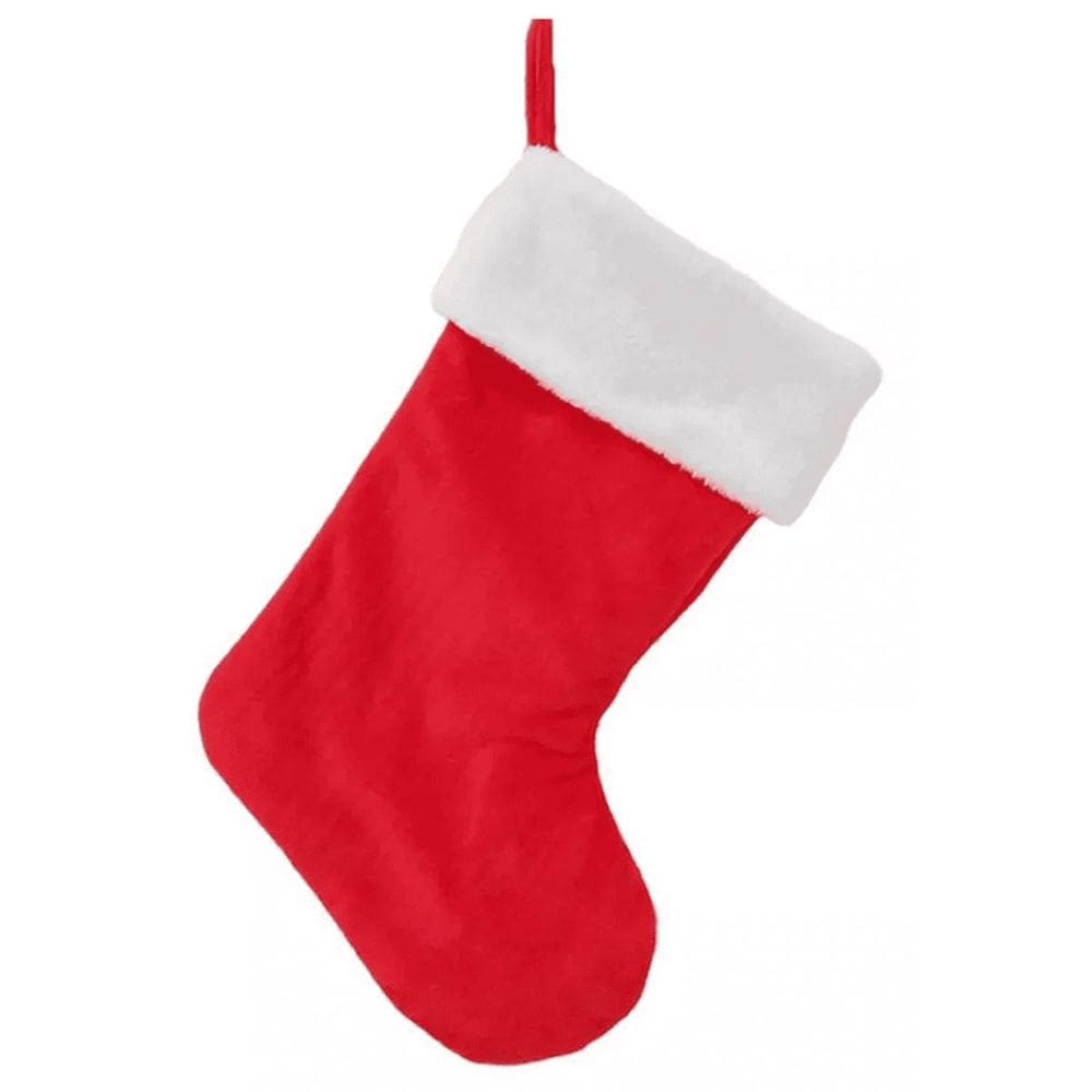 Bota Natalina Tradicional Meia Decoração Natal 43Cm Enfeite