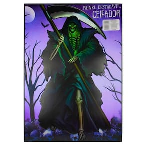 Painel Destacável Ceifador 70X50Cm Decorativo Halloween