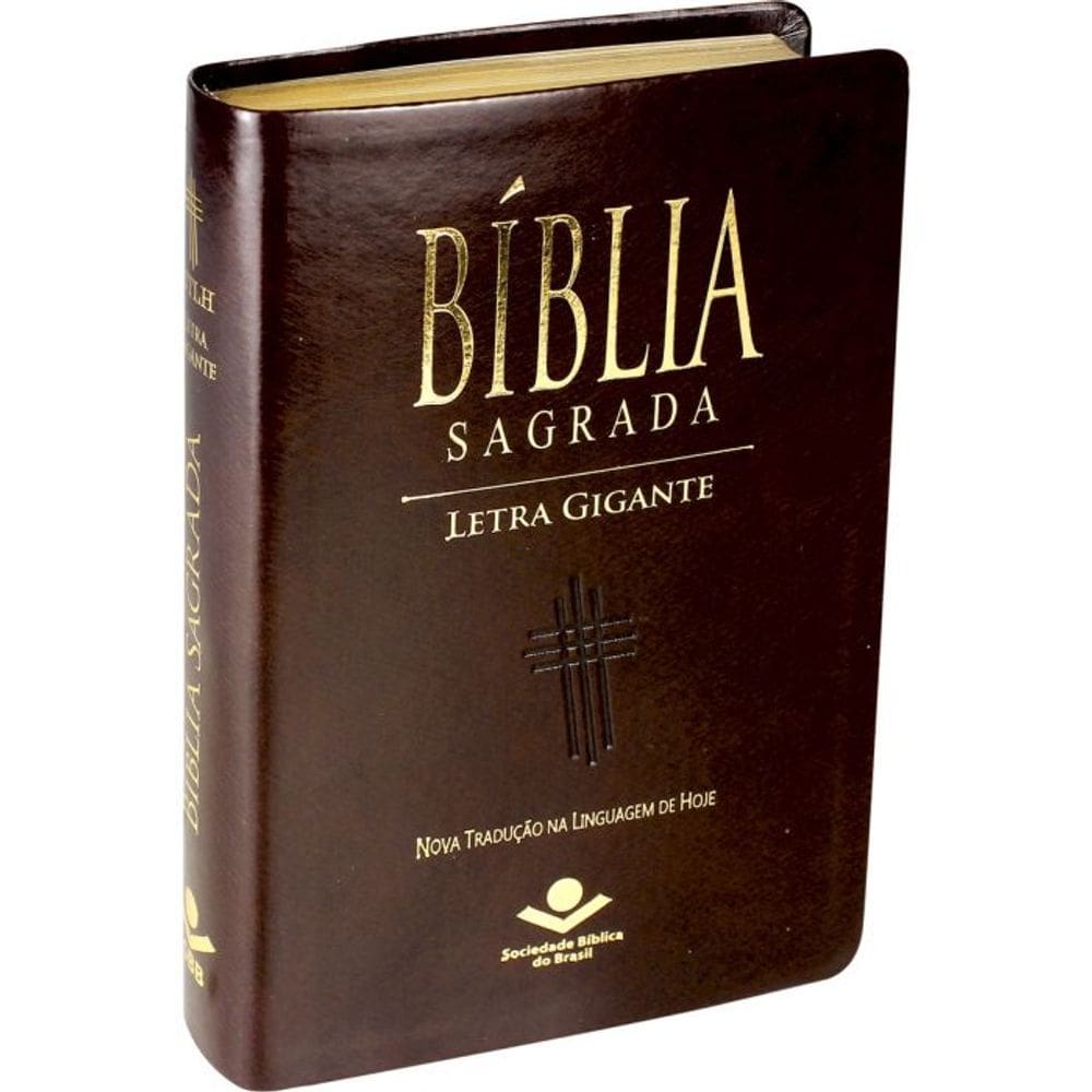 Bíblia Sagrada Letra Gigante Com Índice Marrom NTLH - SBB