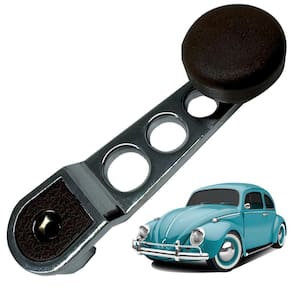 Manivela Reguladora Vidro Esportiva Fusca Cromada Marrom