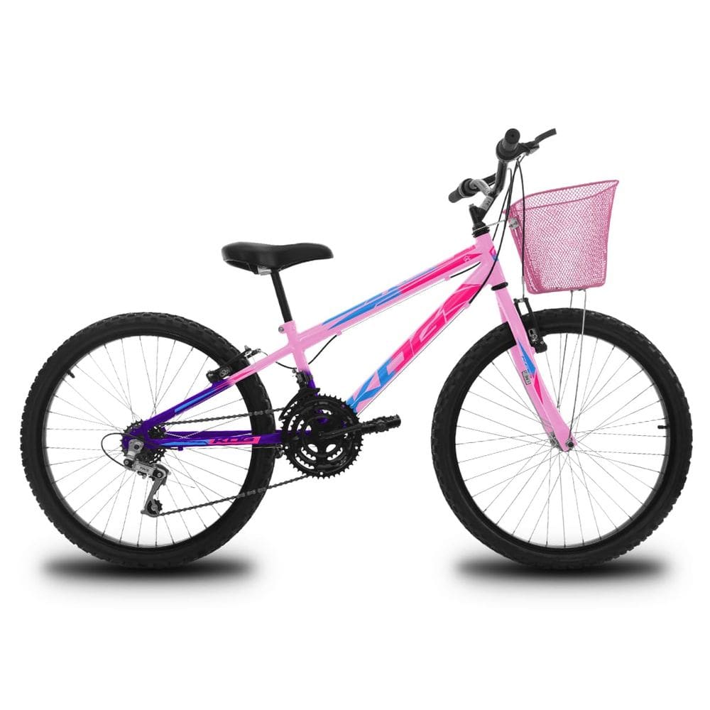 Bicicleta Infantil Aro 24 Feminina e Masculina 18 Marchas KOG