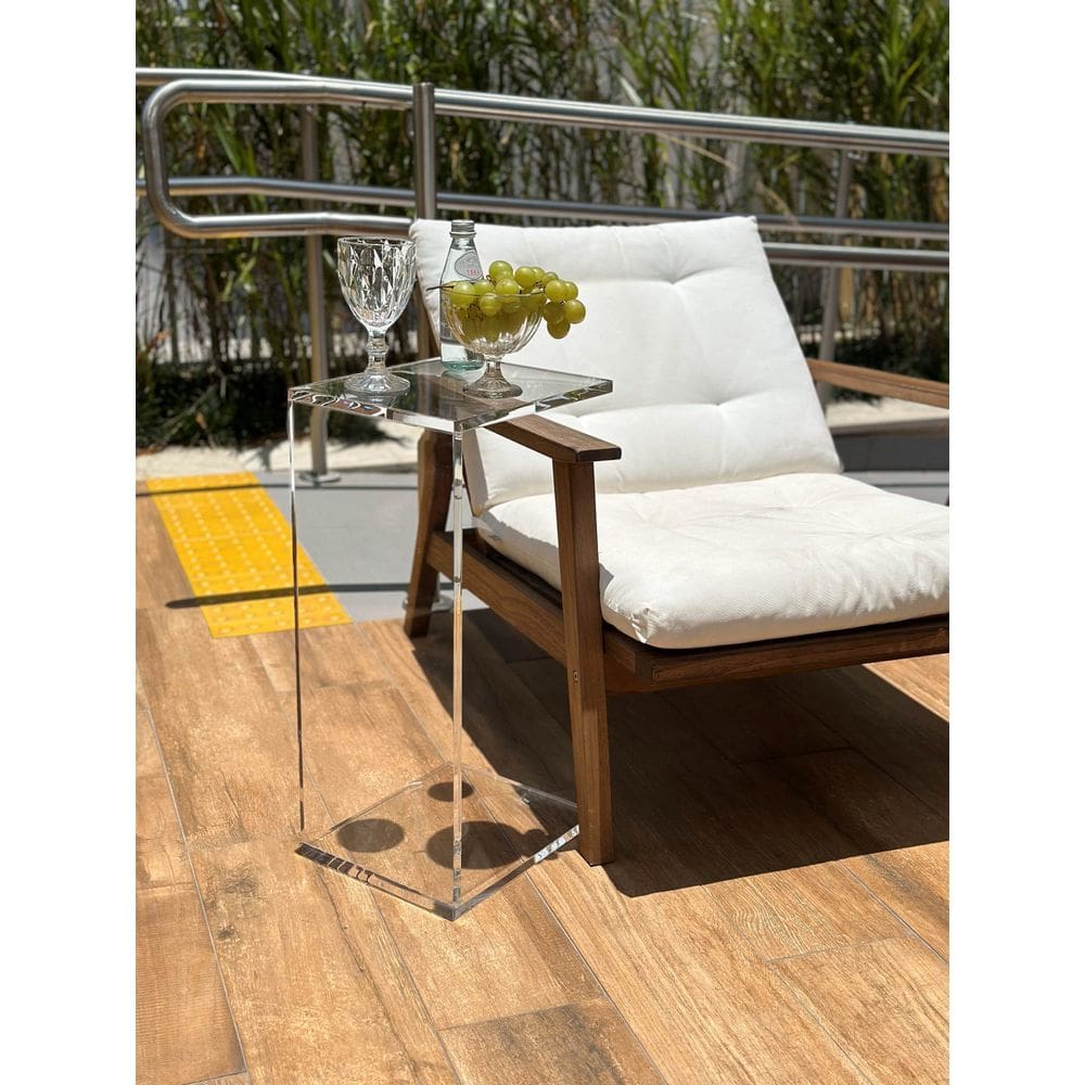 Mesa Lateral Retangular em acrílico