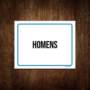 Kit 5 Placas Ambiente Sinalização Setor Homens