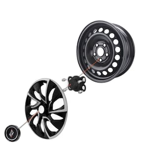 Jogo Calota Aro 13 Nitro X Black Silver Esportiva Preto