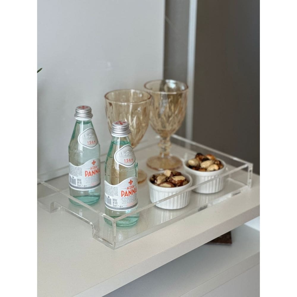 Bandeja de Acrílico 8mm com alça