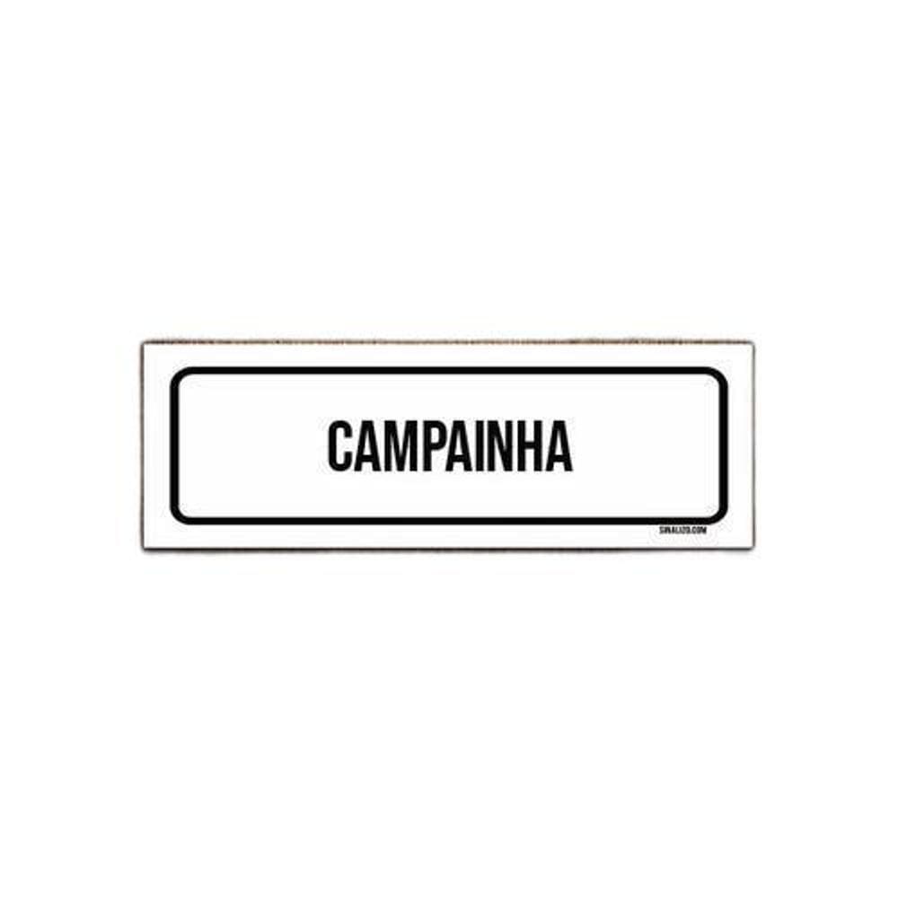 Placa De Sinalização Setor - Campainha 23X9