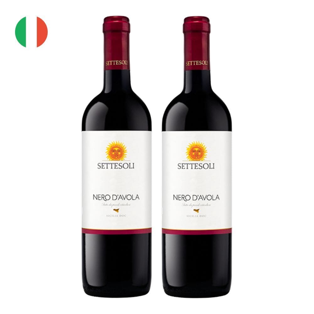 Kit 2 Vinhos Settesoli Nero D’Ávola Tinto Itália 750ml