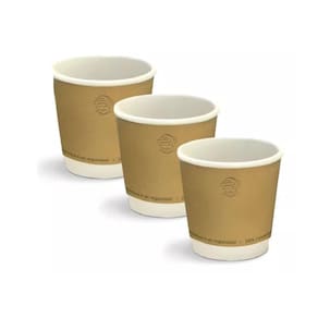 Copo De Papel Biodegradável Billa Pardo 120Ml Com 50Un
