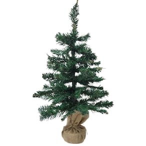 Pinheiro De Mesa Rústico Base Linho Juta 60cm - Bela Flor