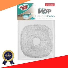 Refil Para Mop Cubo Limpeza 600 Cinza Flash Limp