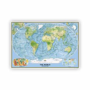 Mapa Mundi Parede Painel Lona 04