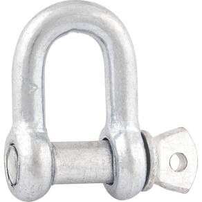 Manilha Para Cabo De Aço 3/8 Reta Leve Pino Reforçado Galva