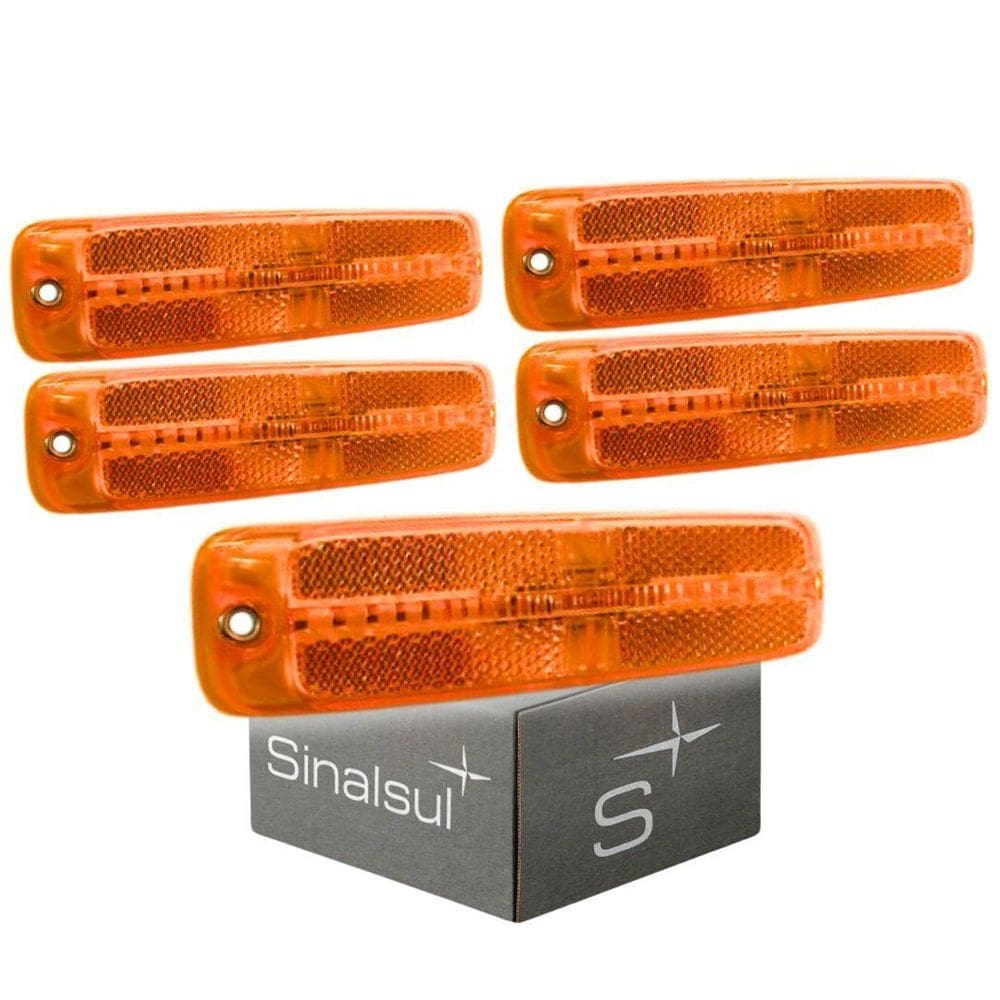 Kit 5 Lanterna Posição Lateral Retrorrefletor Led Amarela