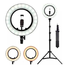 Ring Light Completo Portátil 26Cm + Tripé 2M